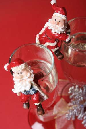 New year party with champagne glassesの写真素材