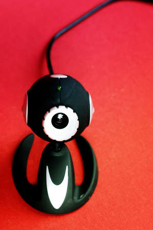 Close-up picture of a web camera.