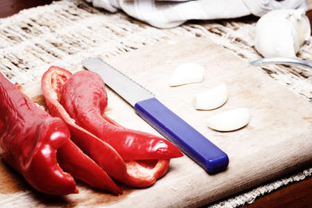 Vegetables cutted in small pieces.の写真素材