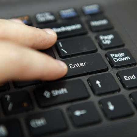 Close up photo of a black laptop keyboard