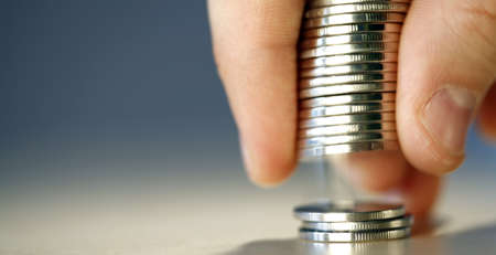 Big tower of money - progressive increaseの写真素材