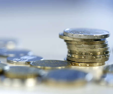 Many towers of money - progressive increaseの写真素材