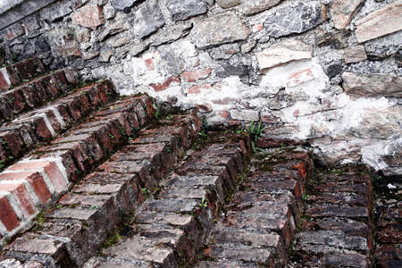 Close-up picture of  old  stairs.