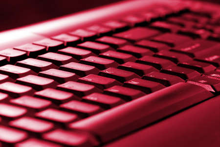 Close-up picture of a computer keyboardの写真素材