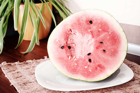 A slice of juicy water melon .