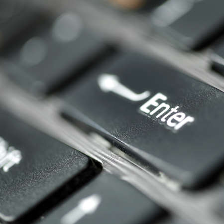 Close up photo of a black laptop keyboardの写真素材