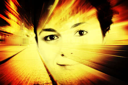 Beautiful face of womanの写真素材