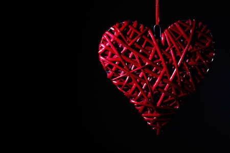 Hand made red heart - symbol of love