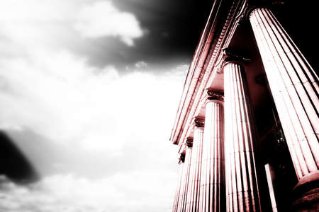 Picture of large greek freestone columns .の写真素材