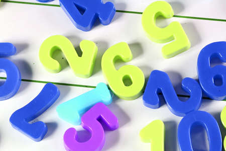 Close-up of numbers. 