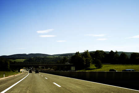 Car running on the highway