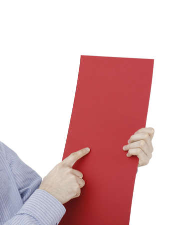 Human hand holding a piece of paper.の写真素材