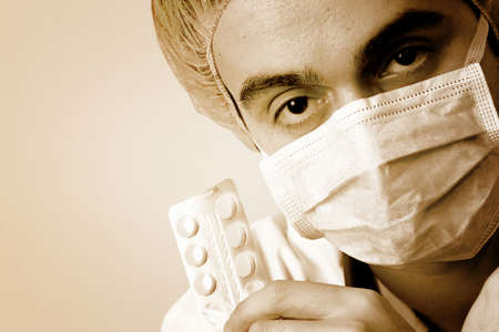 Professional young doctor at work. Close up.