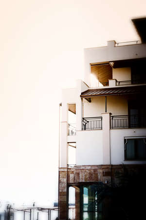 Lateral view of a hotel.の写真素材