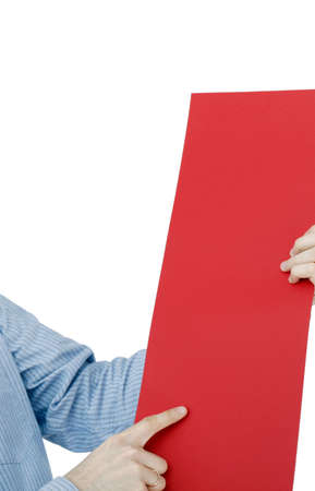 Human hand holding a piece of paper.の写真素材