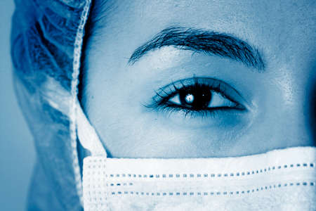 Professional young doctor at work. Close up.の写真素材