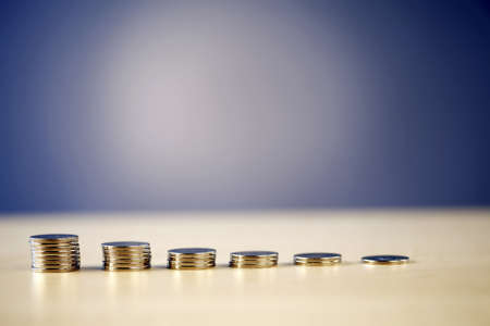 Many towers of money - progressive increaseの写真素材