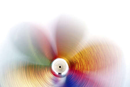 Close up photo of colored blades, isolated on whiteの写真素材
