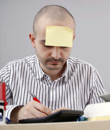 Young businessman at his desk