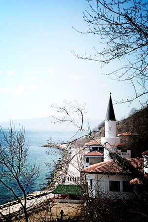 Old castle on the beach.の写真素材