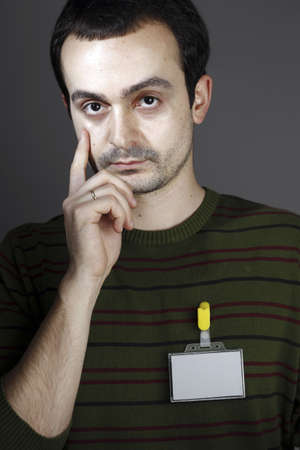Portrait of a young man, isolated on background