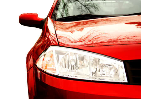 Red Sport Car - Front side, halfの写真素材