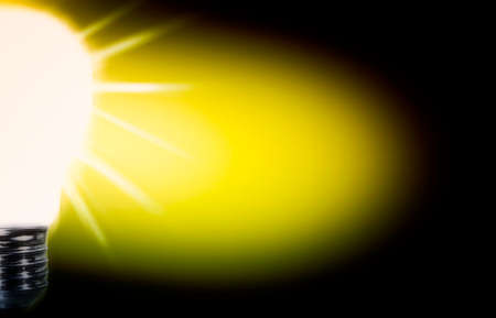 Light bulb isolated with coppy-spaceの写真素材