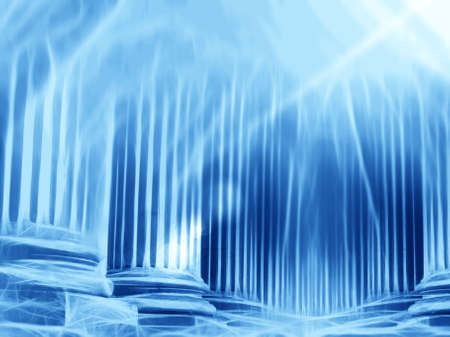 Close-up of a bright classical pillarの写真素材