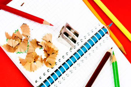 Close-up of pencil and agenda