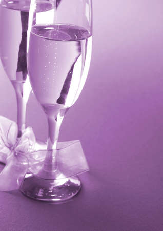 New year party with champagne glassesの写真素材