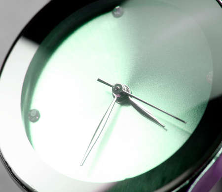 Blue ladies watch with a cool light.の写真素材