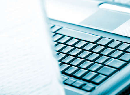 Closeup of modern and stylish laptop.の写真素材