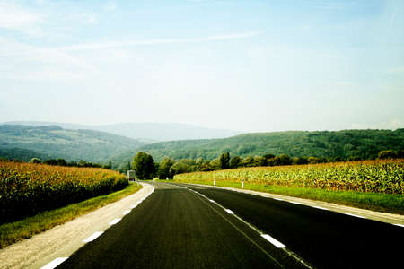 Picture of a empty highway.の写真素材