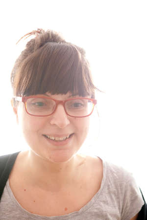 cute young woman in a natural lightの写真素材