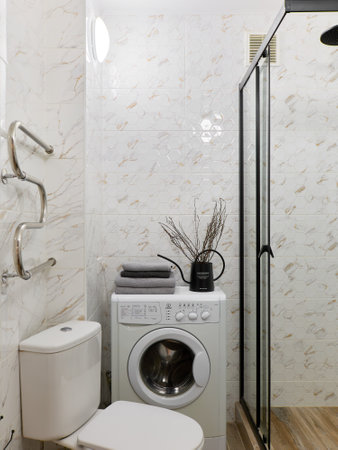 interior design. interior photography of an apartment for rent. One-room apartment with a simple and...