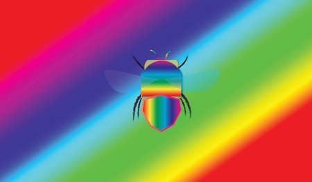 rainbow beeの写真素材