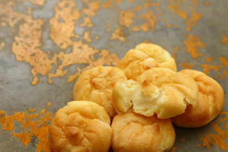 Eclair on cement floor