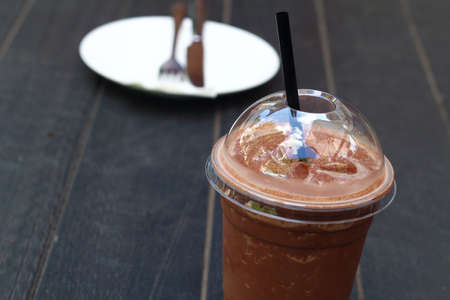 Iced cocoaの写真素材