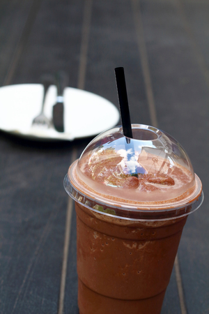 Iced cocoaの写真素材