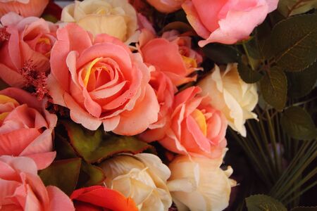 Beautiful rose of artificial flowersの写真素材