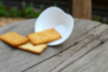 Blur Salty Crackersの写真素材