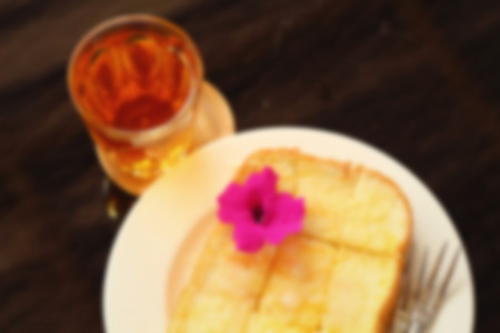 Blur Toast with butter and sprinkling with sugar.の写真素材