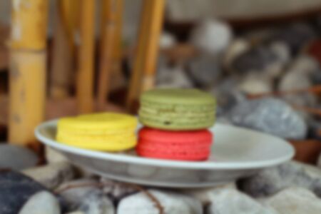 blur colourful macaroonの写真素材