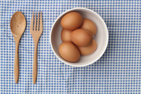 eggs in a bowl on the table