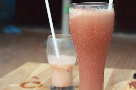 iced cocoaの写真素材