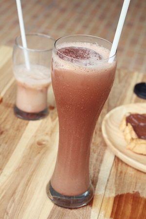 iced cocoaの写真素材