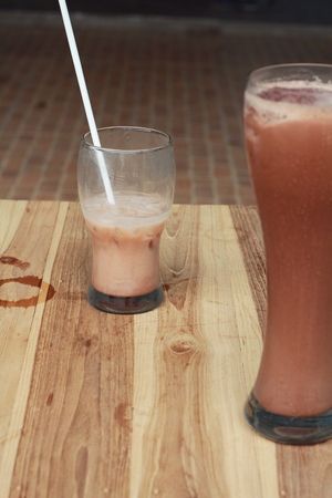 iced cocoaの写真素材