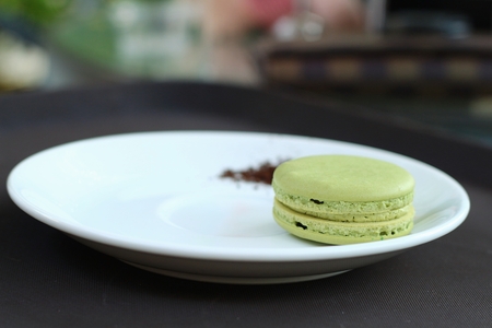 Green tea Macaroonの写真素材