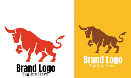Bull logo design template. Creative vector symbol for your corporate identity.のイラスト素材