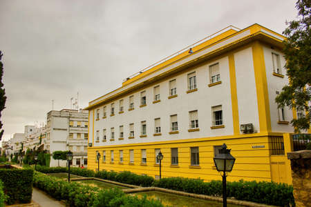Cordoba, Spain - September 02, 2015: Colorful building architecture in Cordoba in jewish quarter....